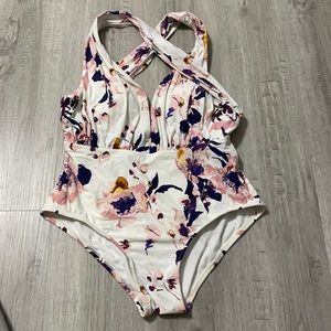One Piece Floral Swimsuit